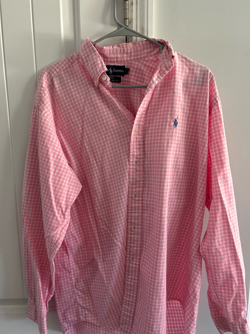 Ralph Lauren Pink Gingham Button-Down Shirt